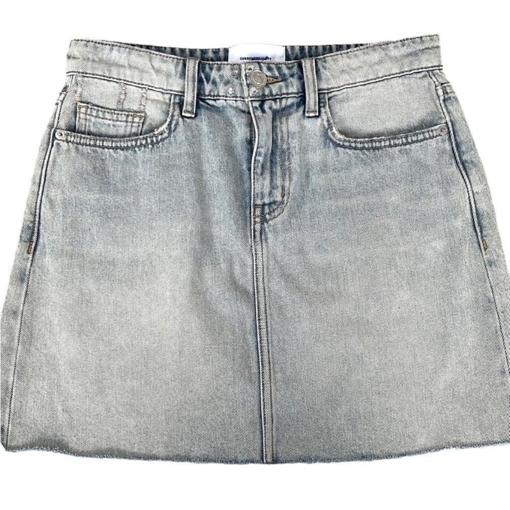 EUC Current/Elliott Denim Raw Edge Mini Skirt